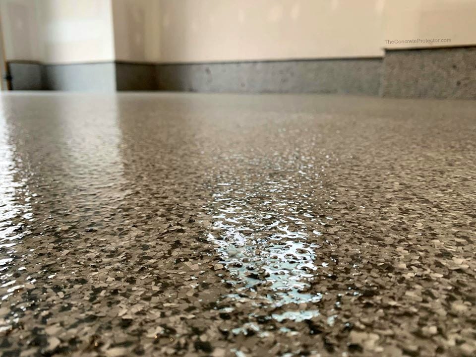 Graniflex spray-applied broadcast coating finish