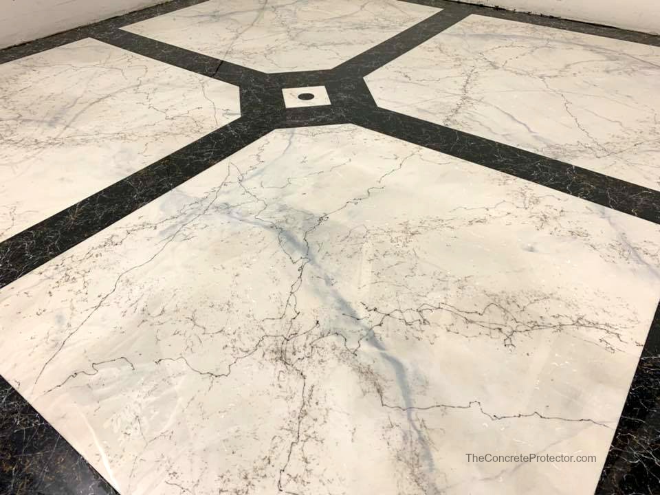 Italian Marble epoxy floor finish