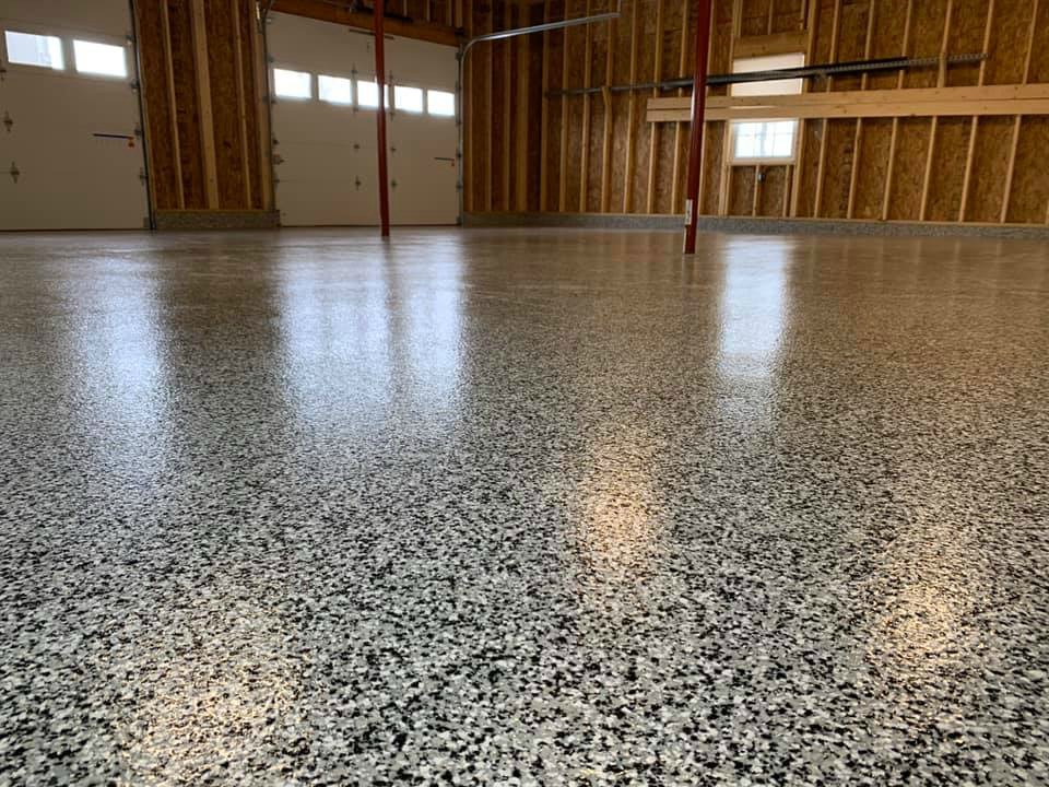 Protector Color Flakes epoxy floor finish