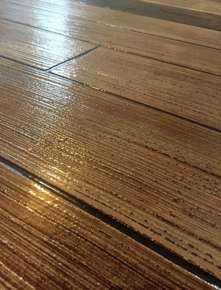Rustic Concrete Wood plank floor finish