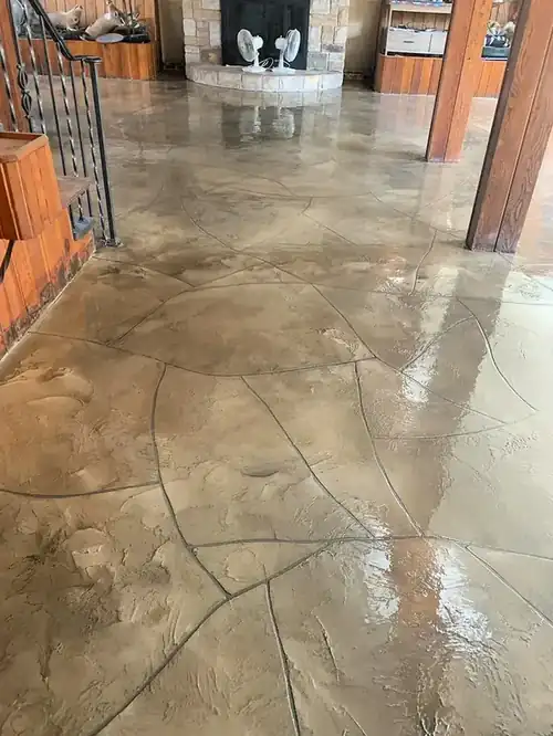 Grand Flagstone stamped concrete overlay system