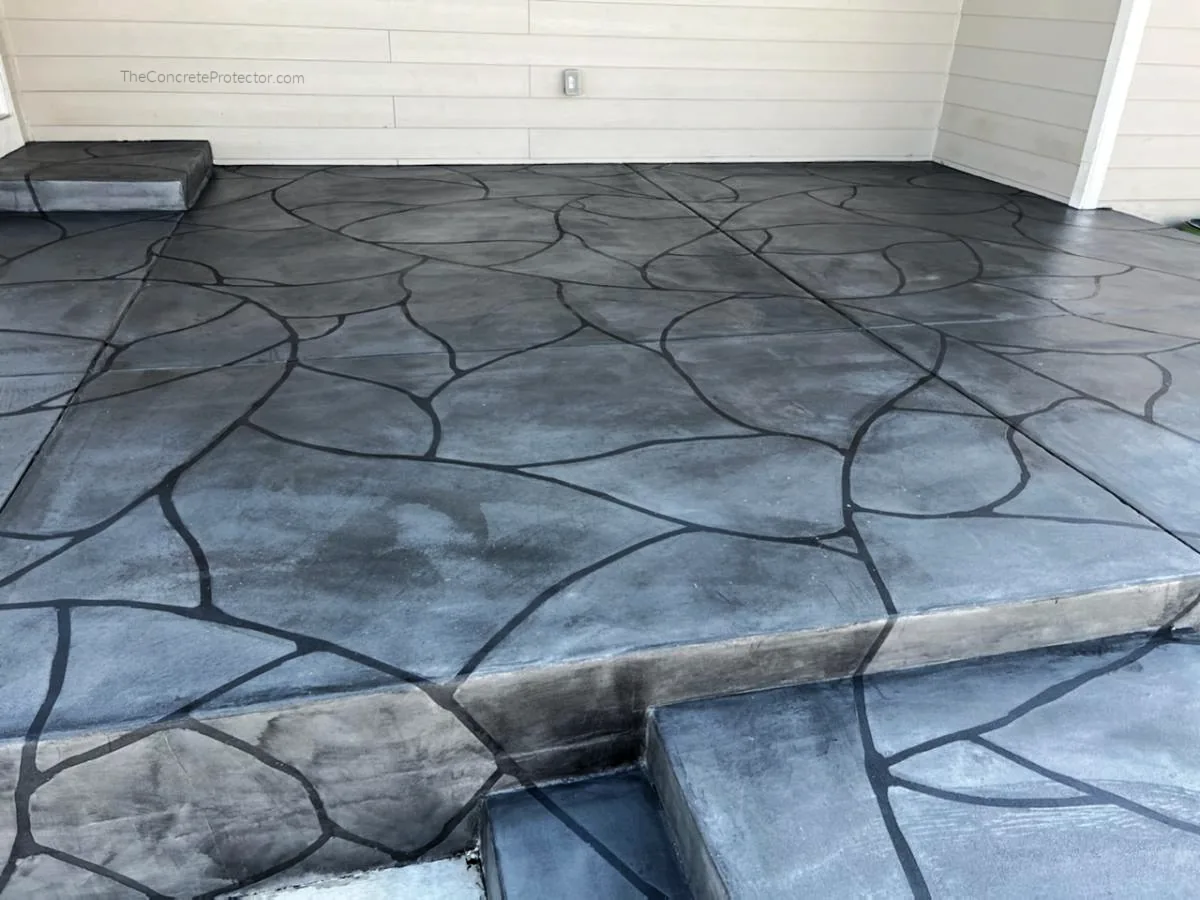 Grand Flagstone stamped concrete overlay system
