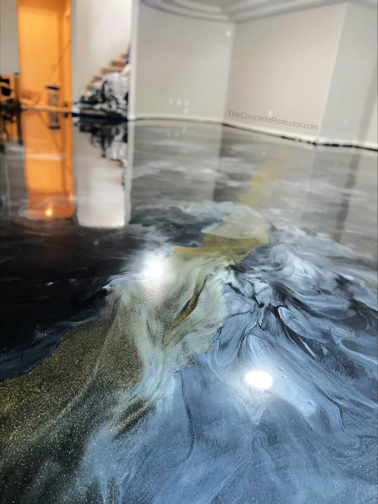 Metallic Marble epoxy floor system