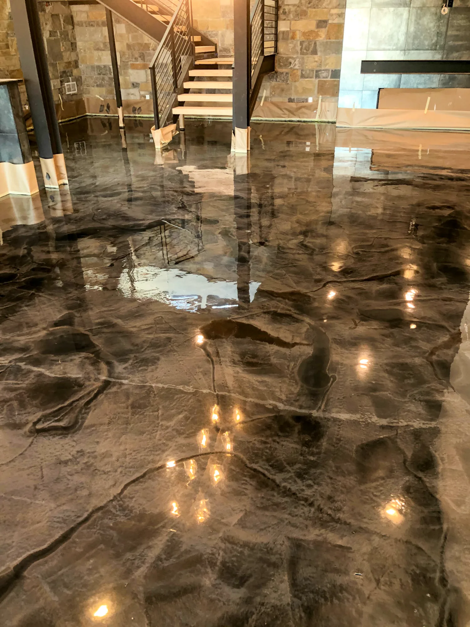 Metallic Marble epoxy floor system