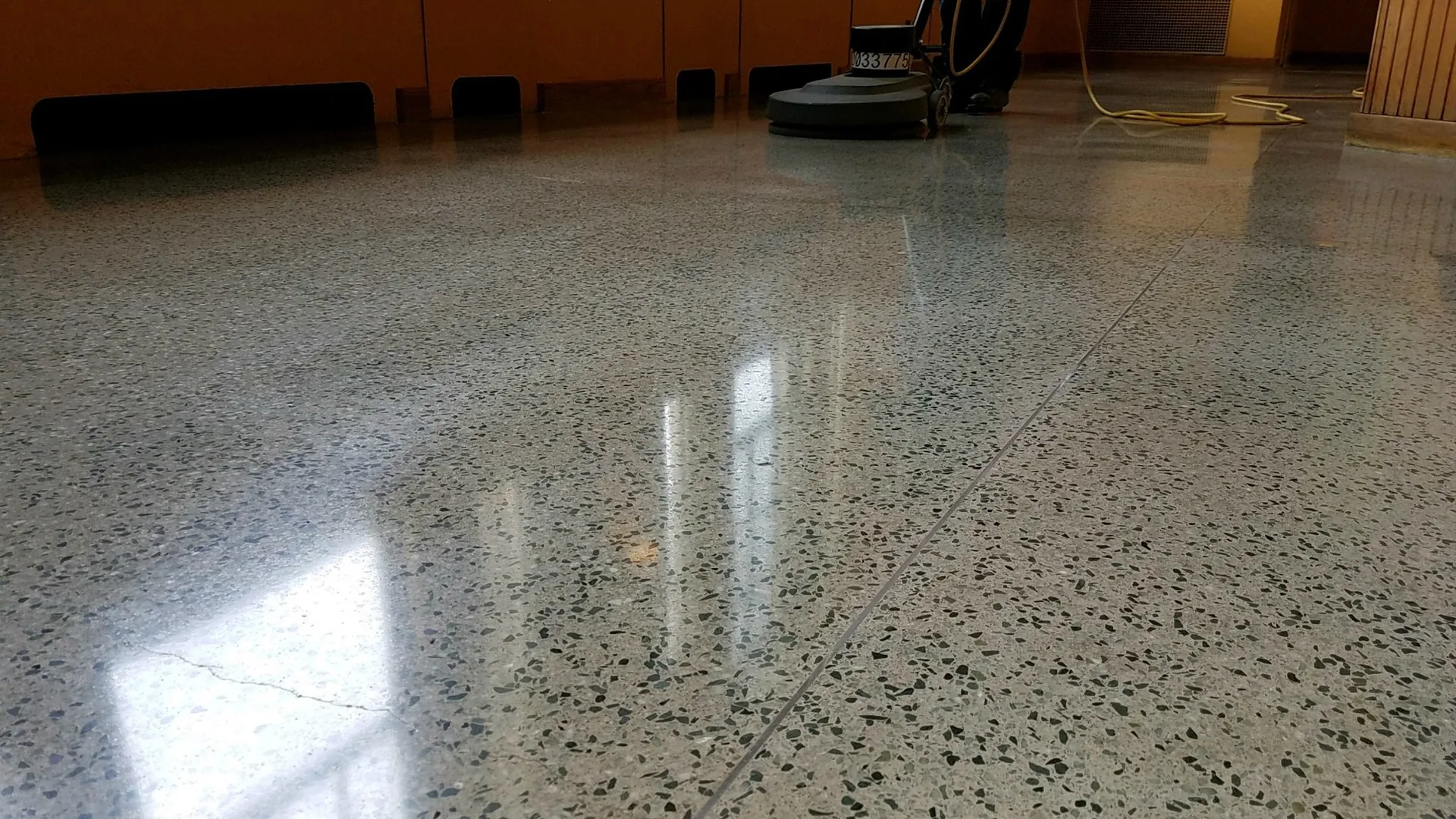 Polished concrete floor system