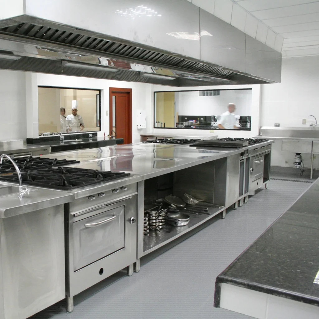 Poly-Hard SL industrial epoxy floor in a commercial kitchen