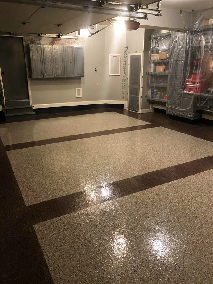 Graniflex coating on a finished basement floor
