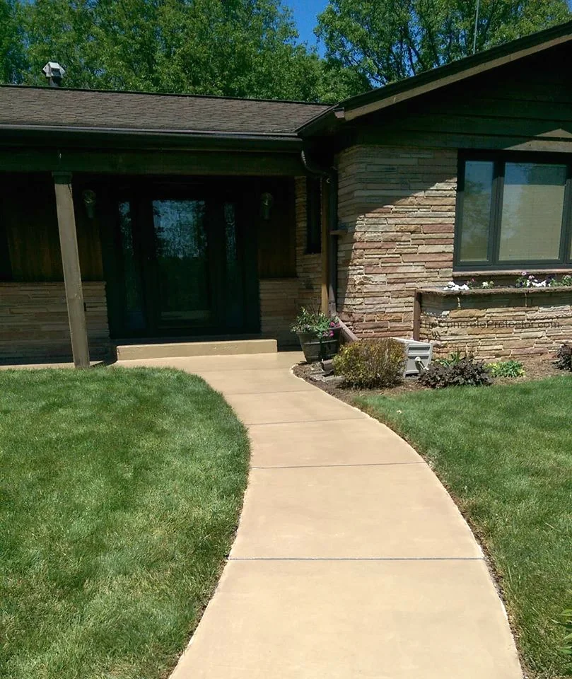 Graniflex coating on a concrete walkway