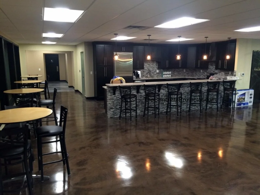 Metallic Marble epoxy floor in a bar and lounge area